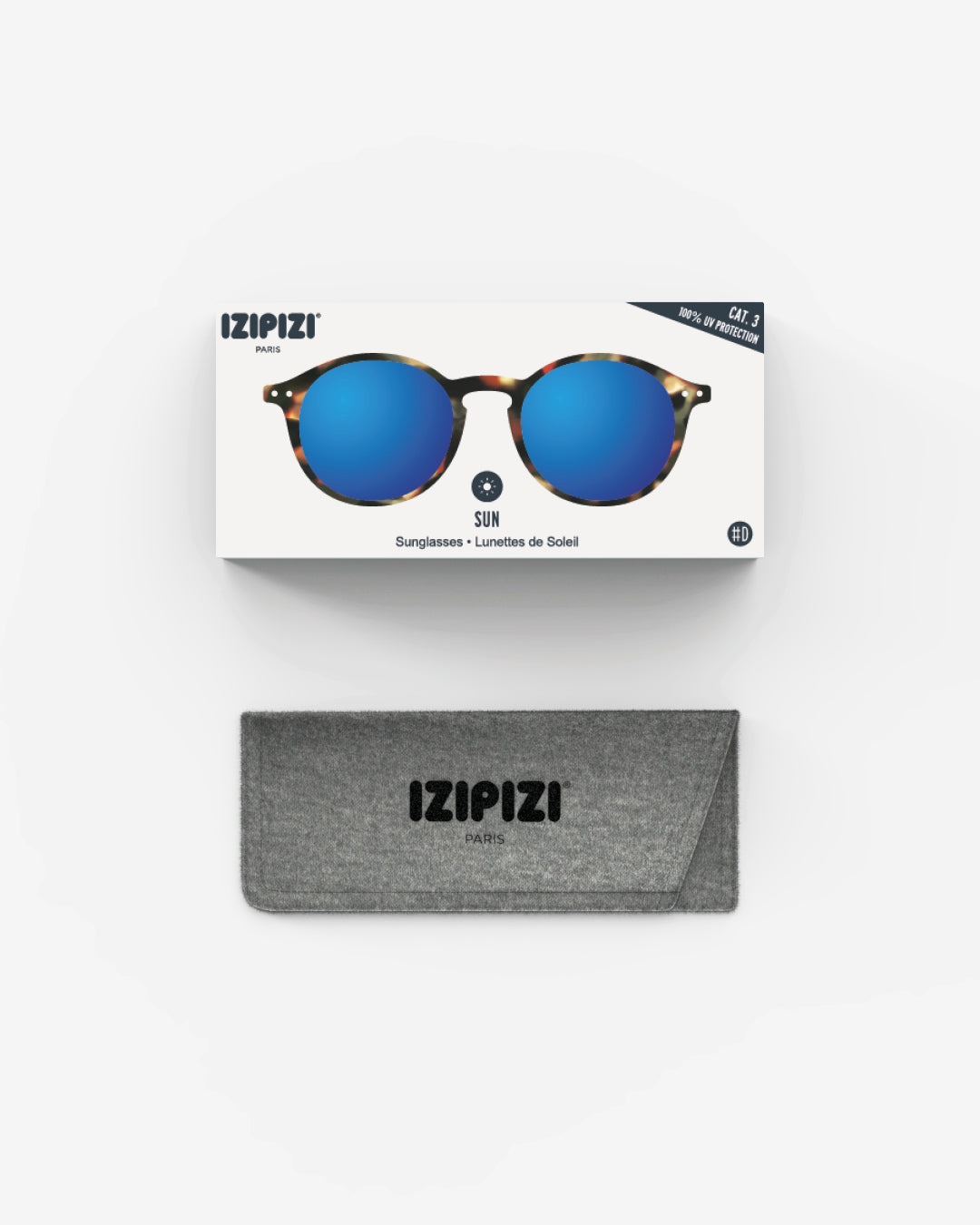 Izipizi #D tortoise mirror blue
